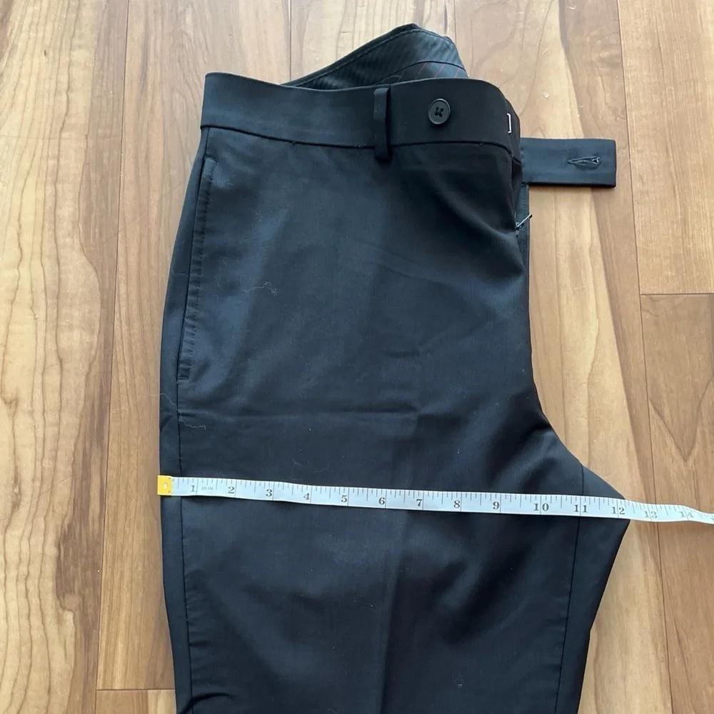 Calvin Klein Tailored Black Wool Dress Pants 34x30 Modern Slim Office Essential